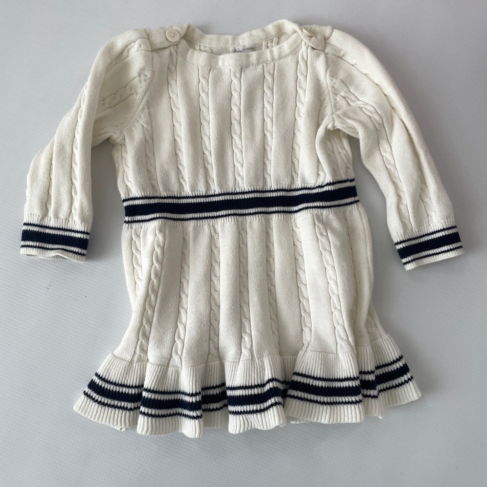 Baby Gap Knitted Sailor Sweater Dress 6-12m